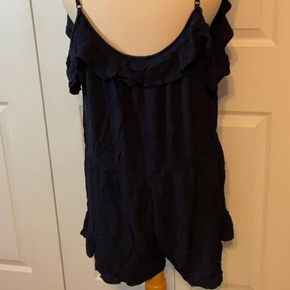 Ambiance Navy Blue Shorts Romper 1X - Picture 5 of 5